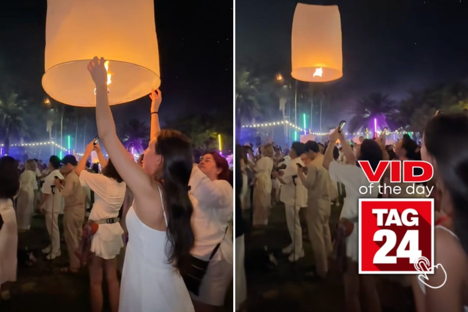 Viral Video of the Day for November 19, 2025: Festival lantern launch turns into chaos after wild mishap