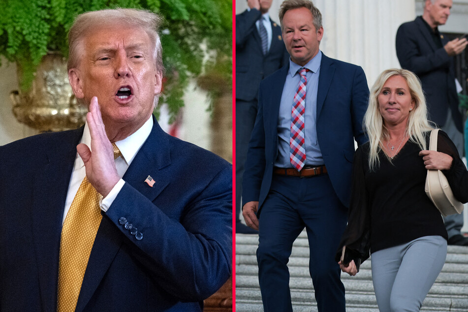 Trump teases Marjorie Taylor Greene's reporter boyfriend in Oval Office exchange