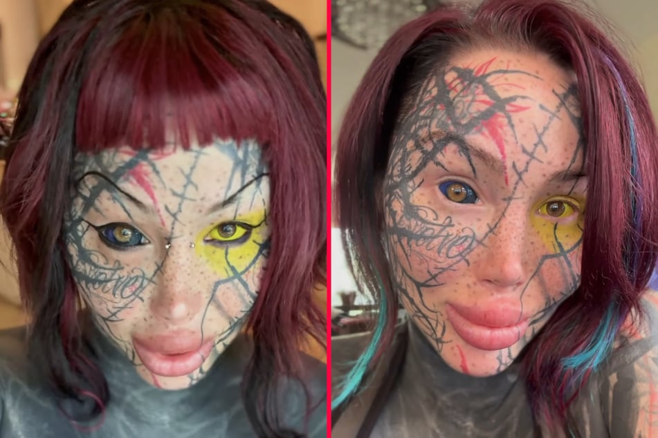 Ink addict Mary Magdalene has shared the radical tattoo transformation she's taken in an incredible throwback snap to before her many mods.