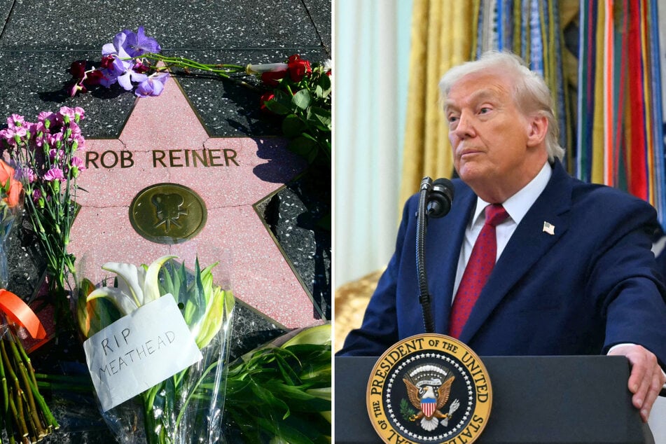 During a press conference on Monday, President Donald Trump (r) defended his criticisms of iconic director Rob Reiner, who was murdered the day before.
