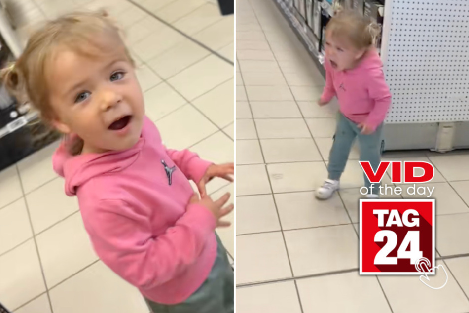 Viral Video of the Day for December 10, 2025: Little girl battles "scary" dancing Grinch in hilarious store encounter