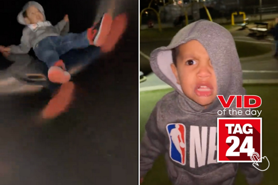 Viral Video of the Day for March 11, 2024: This little boy's slide adventure was not scary at all...
