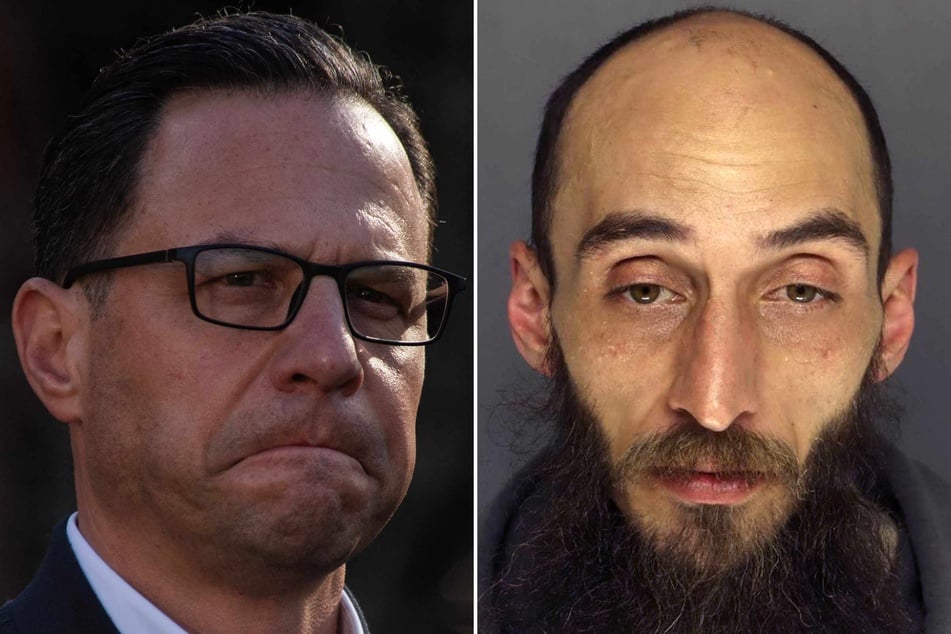 Cody Balmer (r.) pleaded guilty on Tuesday to attempted murder for firebombing the home of Pennsylvania governor and prominent Democrat Josh Shapiro (l.)