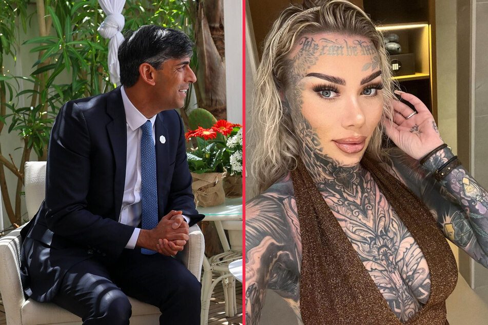 UK's most tattooed mom meets Prime Minister Rishi Sunak in bizarre TV appearance