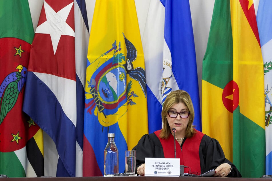 Inter-American Court of Human Rights President Nancy Hernandez Lopez provides a non-binding advisory opinion regarding unified climate action in San Jose, Costa Rica, on July 3, 2025.