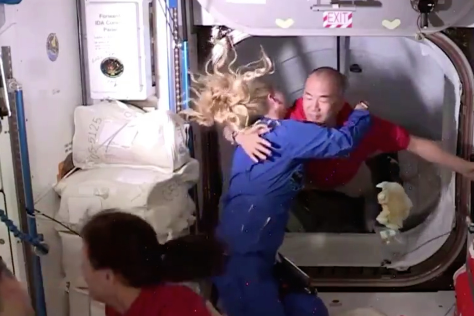 SpaceX astronauts arrive at the International Space Station