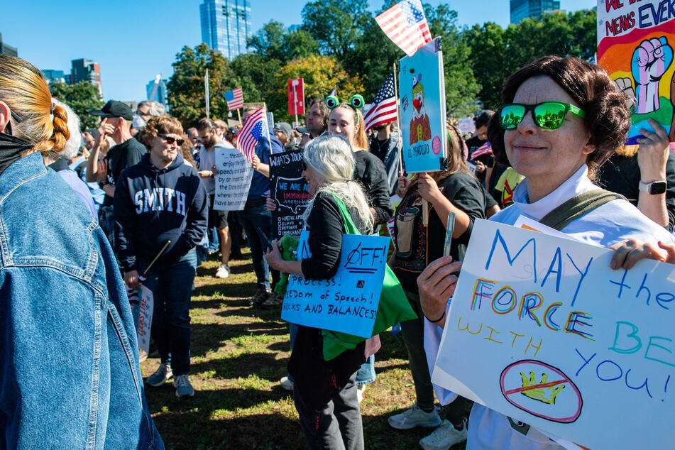 The "No Kings" rallies saw protestors take to the streets across the country in opposition to Trump's aggressive agenda.