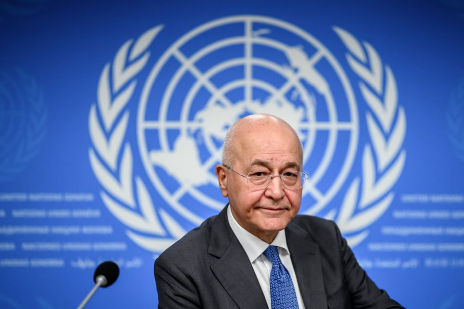 United Nations High Commissioner for Refugees Barham Salih attends a press conference on the launch of a Global Alliance for Human Rights in Geneva on June 9, 2026. He has said the agency is being asked to "do the impossible" amid growing funding concerns. 