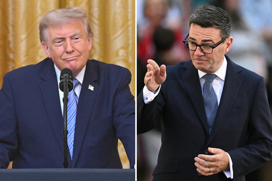 President Donald Trump (l) announced he'd held a "very good" phone call with new UK Prime Minister Andy Burnham (r).