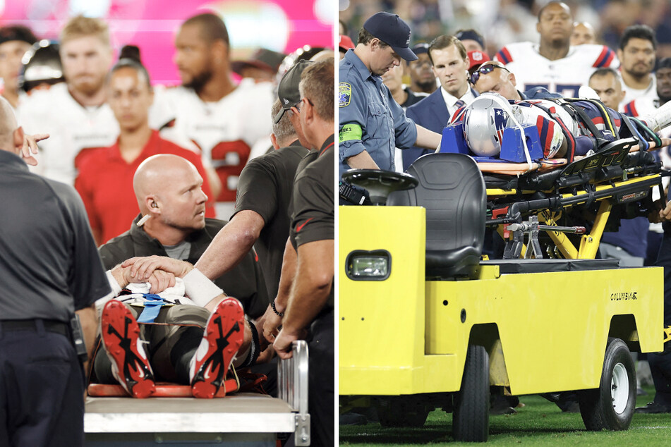 Bucs and Pats suffer scary injuries as Bolden and Wolford take brutal hits