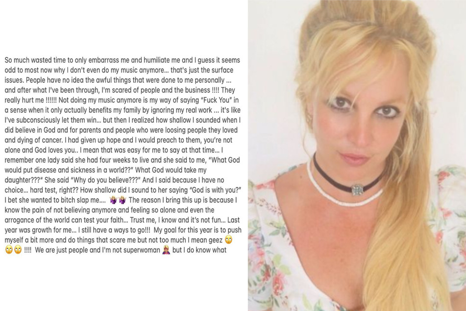 Britney Spears offered up a lengthy new Instagram post on Monday.