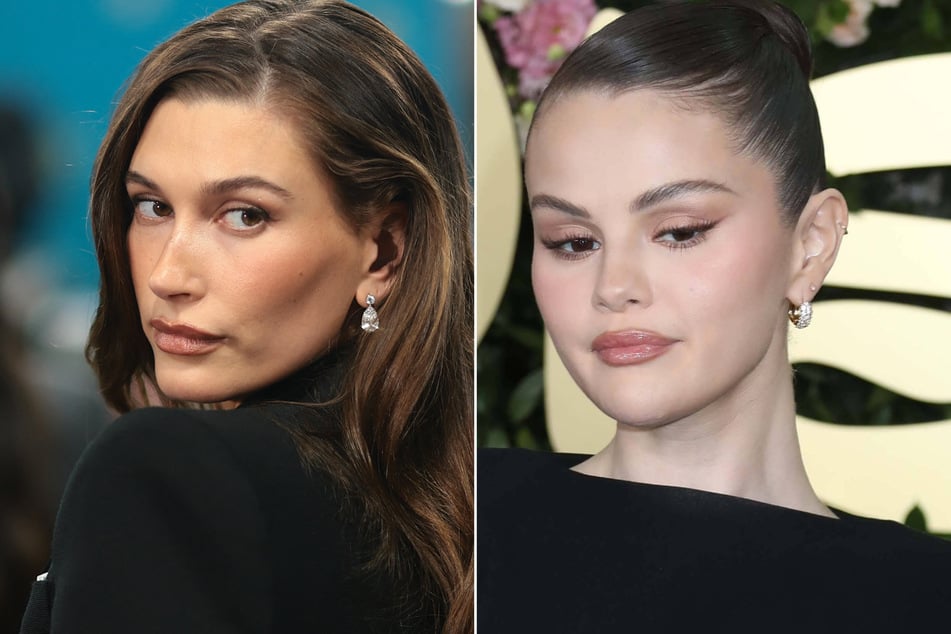 Selena Gomez (r.) and Hailey Bieber have reignited rumors of a bitter feud as the stars hit unfollow on Instagram after seemingly burying the hatchet.