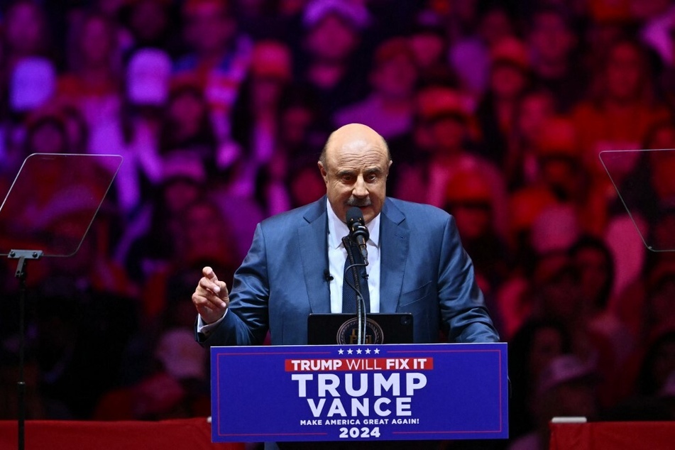 Television personality Dr. Phil McGraw speaks at a presidential campaign rally for Donald Trump at Madison Square Garden in New York on October 27, 2024.