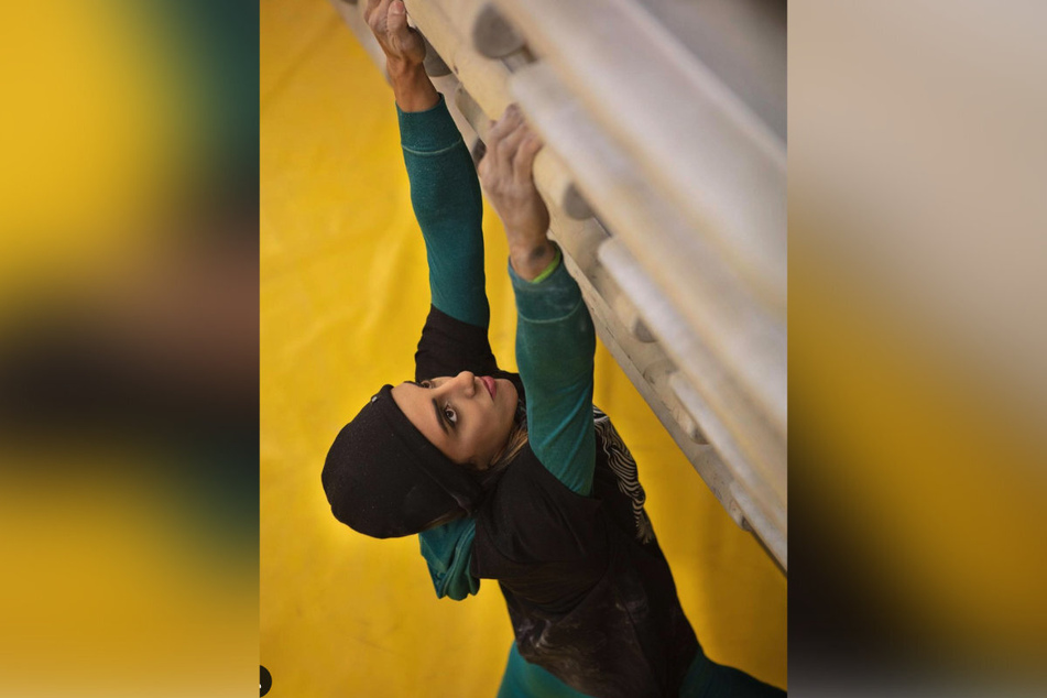 Rekabi usually competes with a hijab.