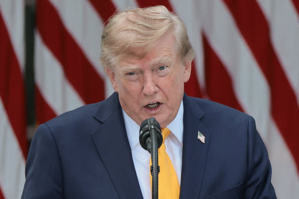 President Donald Trump speaks in the Rose Garden of the White House on August 24, 2026.