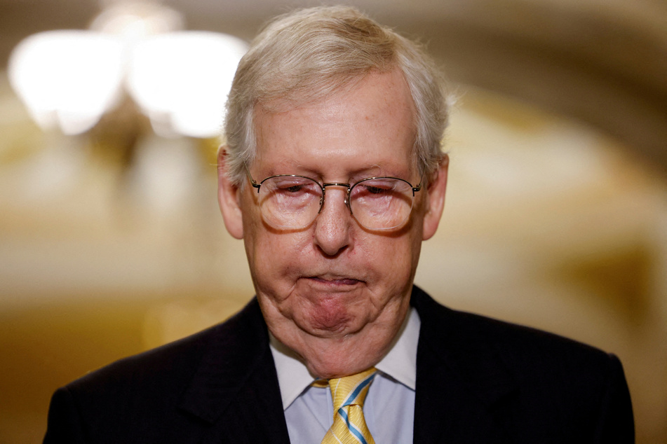 McConnell previously froze up mid-sentence during a press conference on Capitol Hill in July.