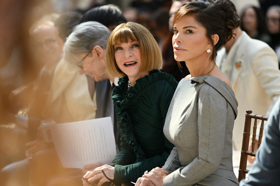 Anna Wintour (l.) and Lauren Sánchez Bezos attend the press conference for the 2026 Met Gala at the Metropolitan Museum of Art on Monday.