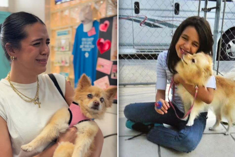 This family is thrilled to have their pet back home.