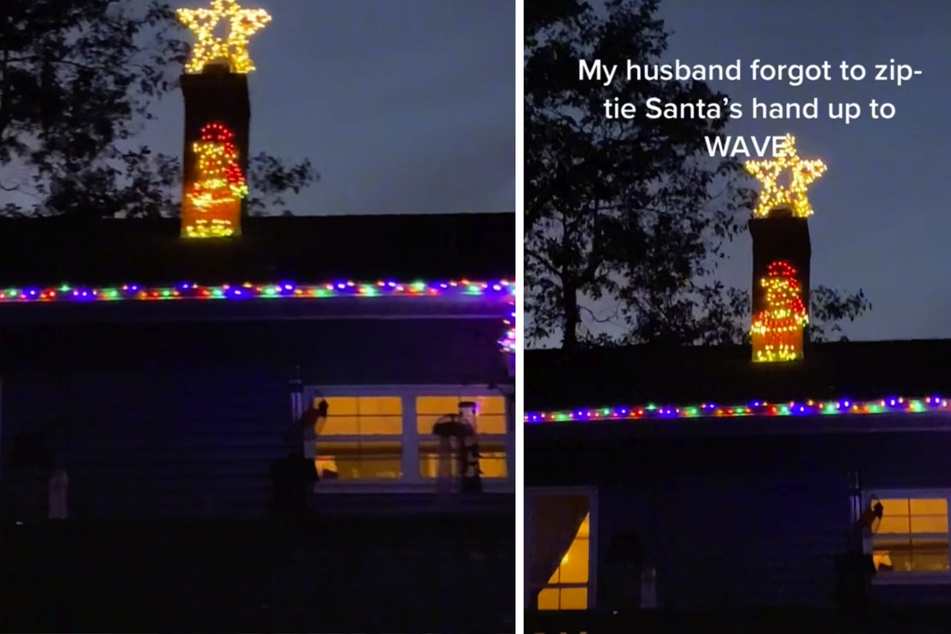 Amber Ann Zink said called her husband's creation "Obscene Santa."