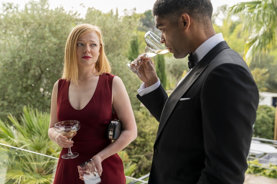Nikki (Sarah Snook) begins to doubt her love for Franklin (Kingsley Ben-Adir).