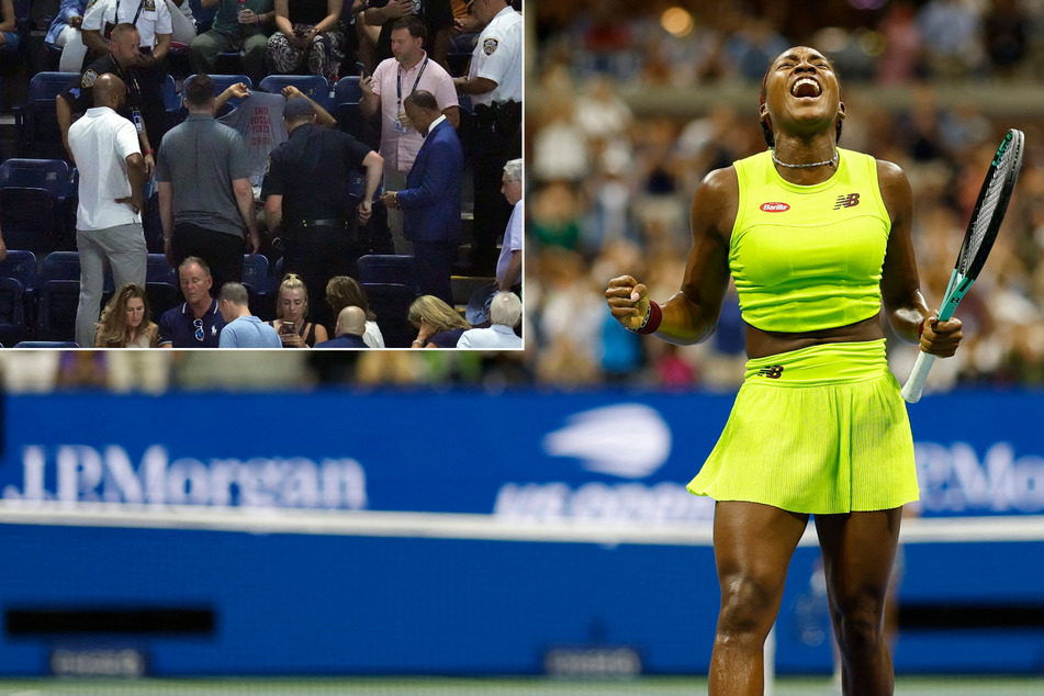 Coco Gauff triumphs after climate protesters halt US Open semi-final