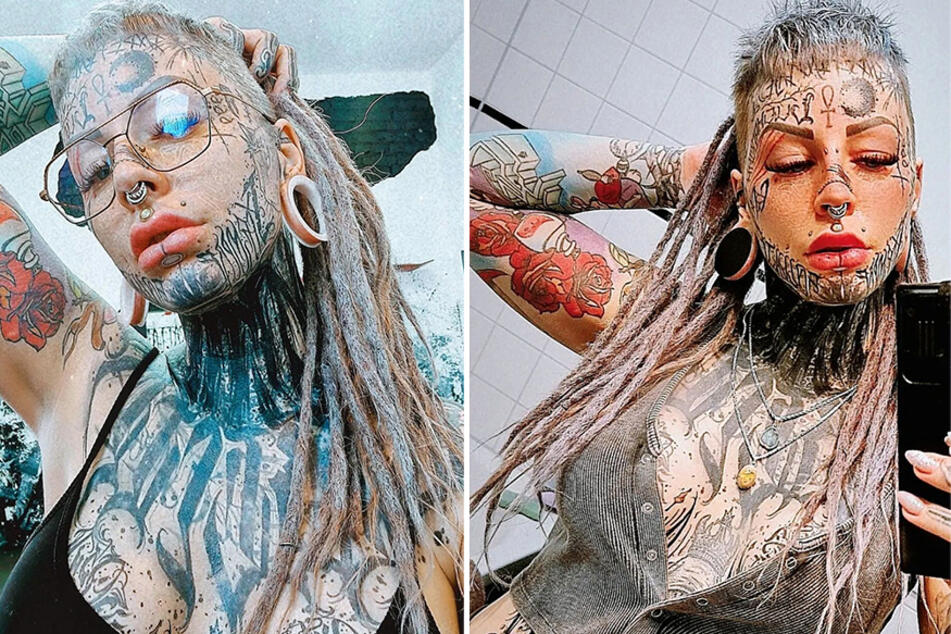 Woman pledges to cover body in tattoos after beating cancer