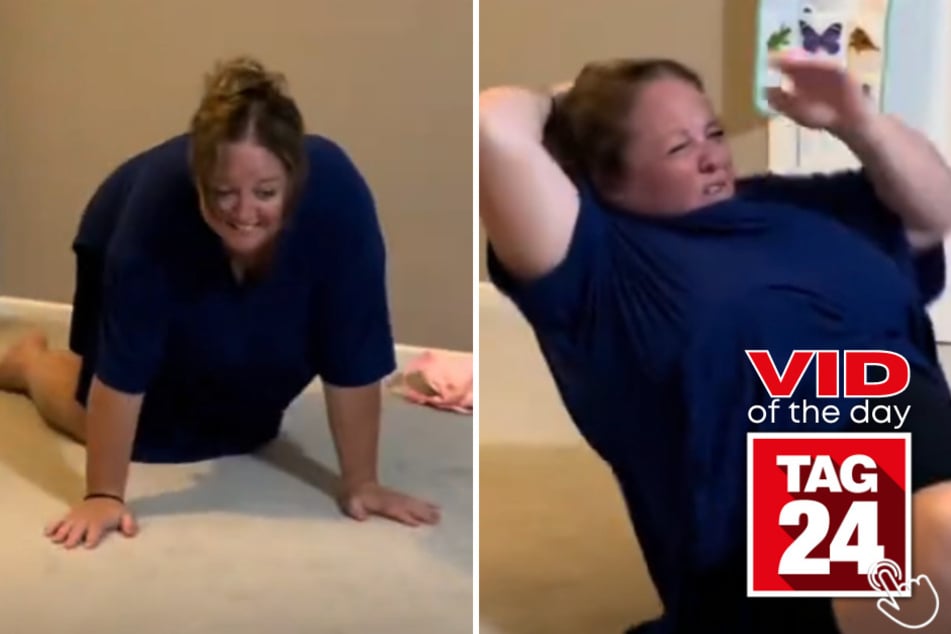 This mom was challenged to do a somersault, but she forgot one VERY important detail...