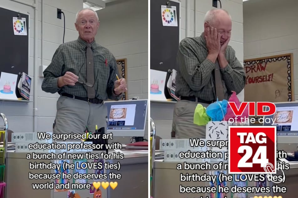 Viral Video of the Day for October 20, 2026: Students surprise tie-loving professor with the sweetest birthday gift