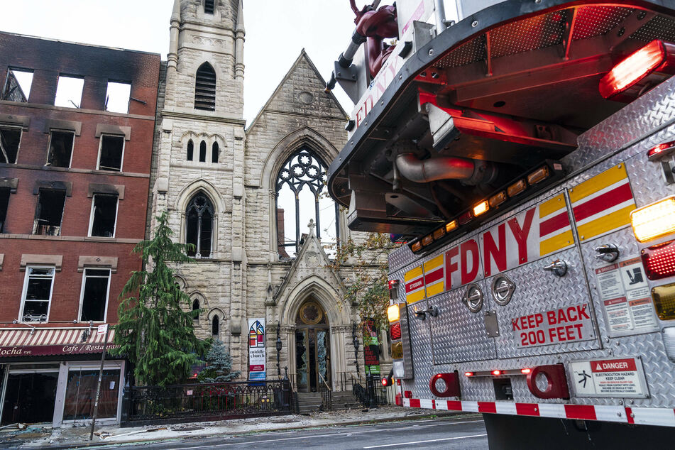 The Middle Collegiate Church was almost completely destroyed by the devastating fire.