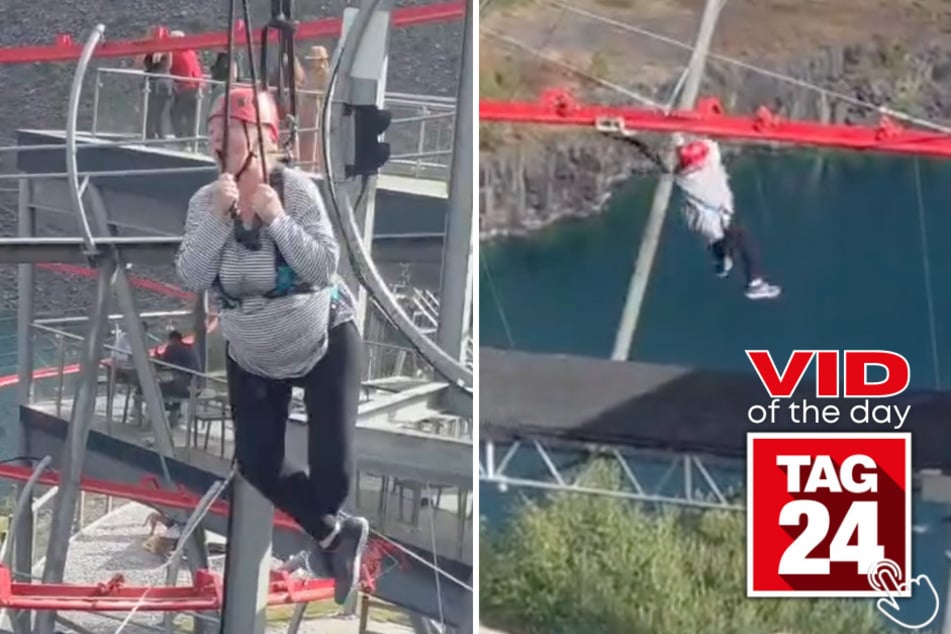 This woman's zipline ride did not go as planned!