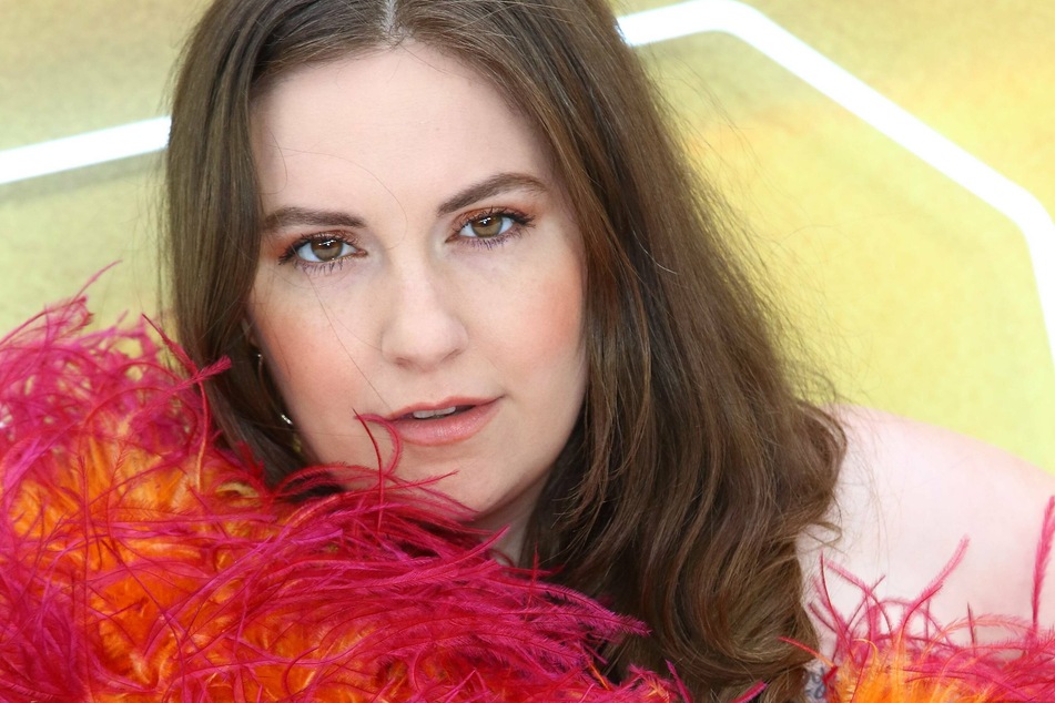 July 2019: Lena Dunham posing on the red carpet for Once Upon A Time In Hollywood.