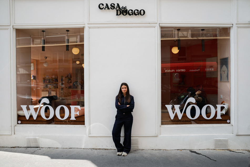 Clara Zambuto poses for a portrait outside Casa del Doggo in Paris on May 7, 2026.