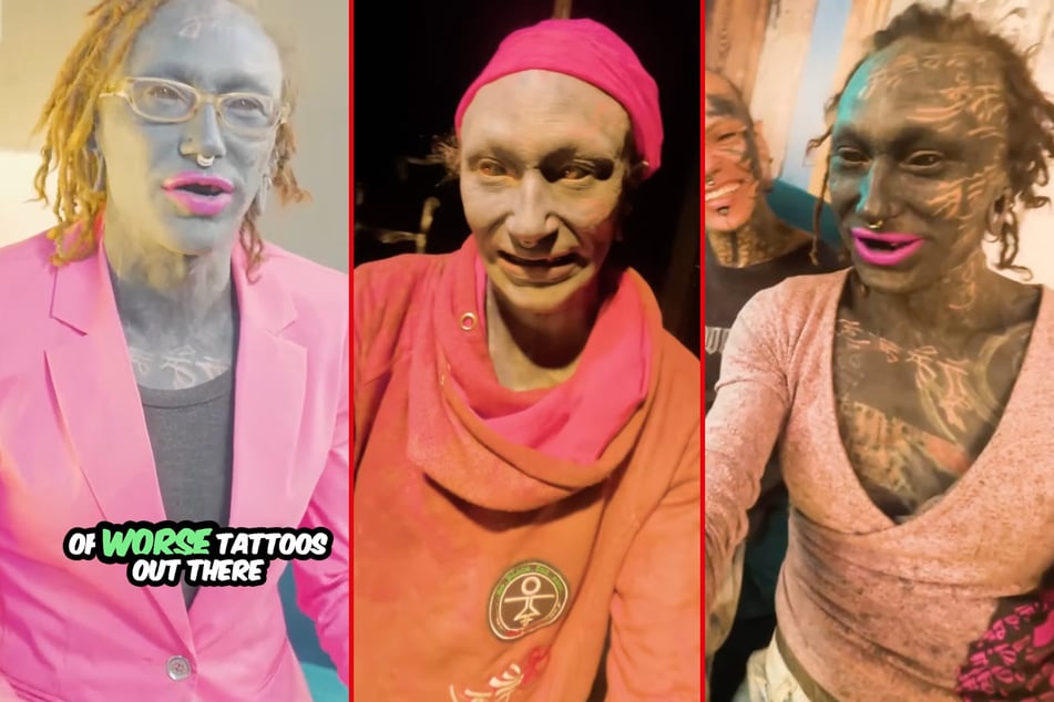 Tattoo and body mod collector faces down haters who call her a "bad parent"