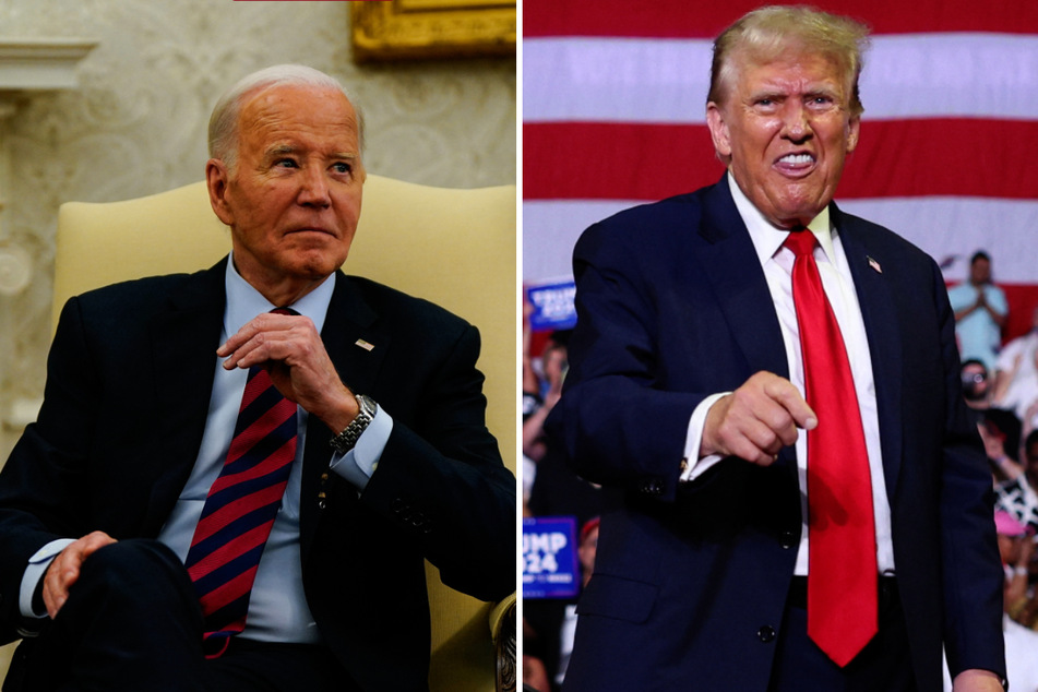 Donald Trump (r.) challenged President Joe Biden to take a drug test ahead of Thursday's first presidential debate.