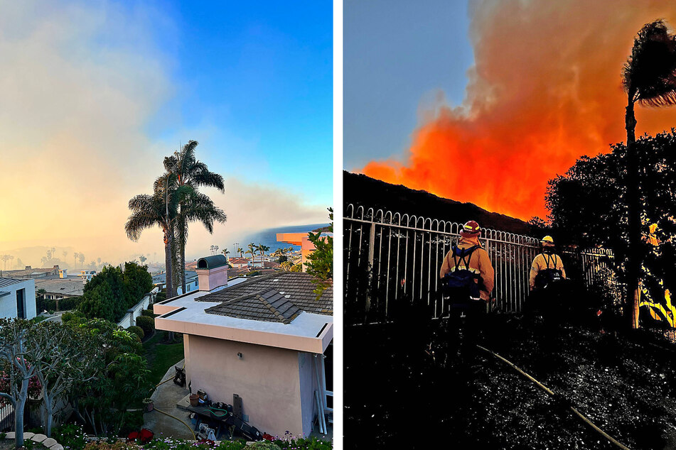 California brush fire threatens homes and prompts evacuations