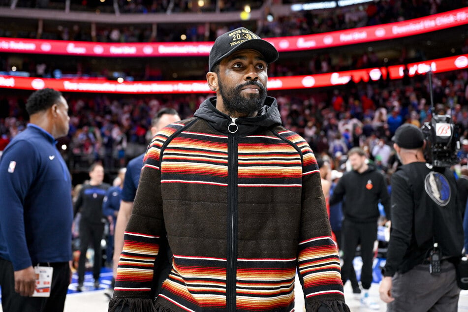 Dallas Mavericks guard Kyrie Irving walks off the court after the Mavericks' loss to the Chicago Bulls at the American Airlines Center.
