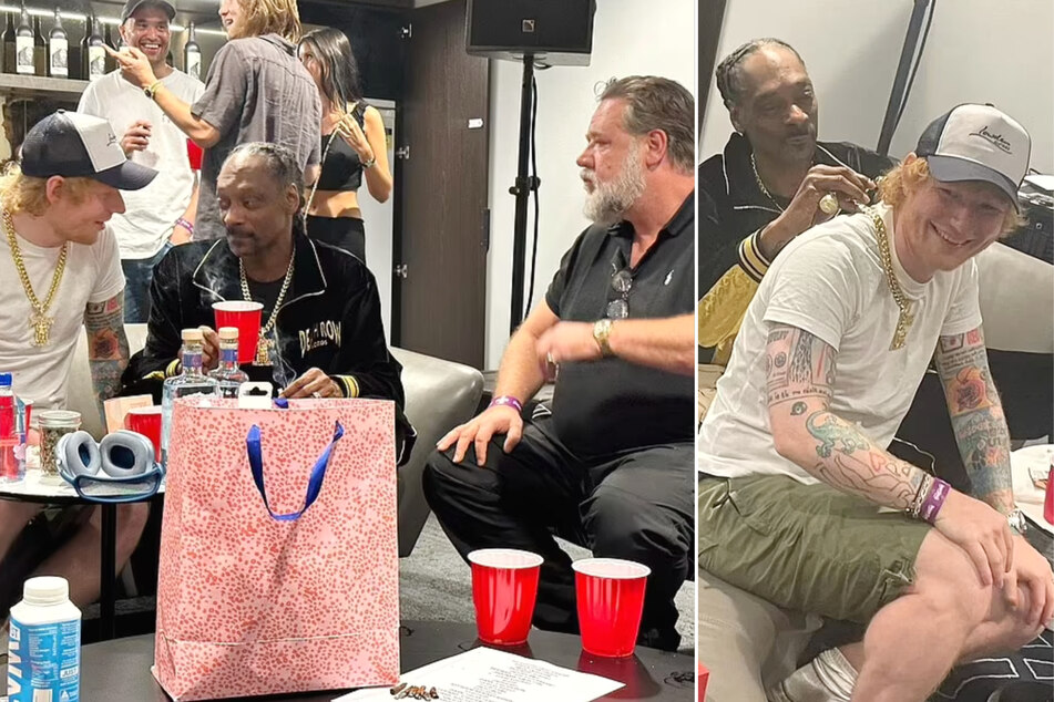 Snoop Dogg gifts pricey Death Row bling to Ed Sheeran and Russell Crowe