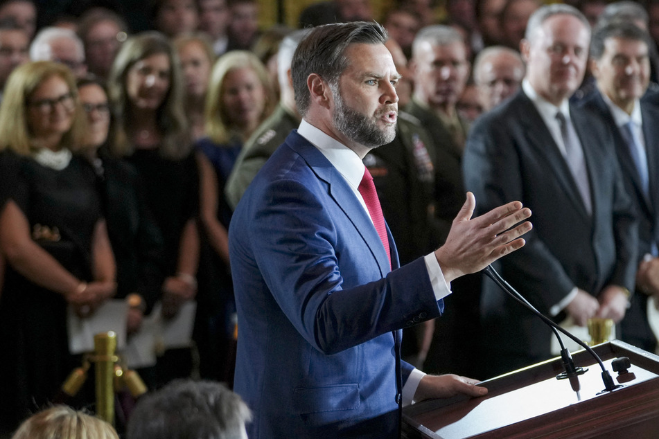Vice President JD Vance spoke to the crowd during the Congressional Tribute to the late Senator Lindsey Graham.