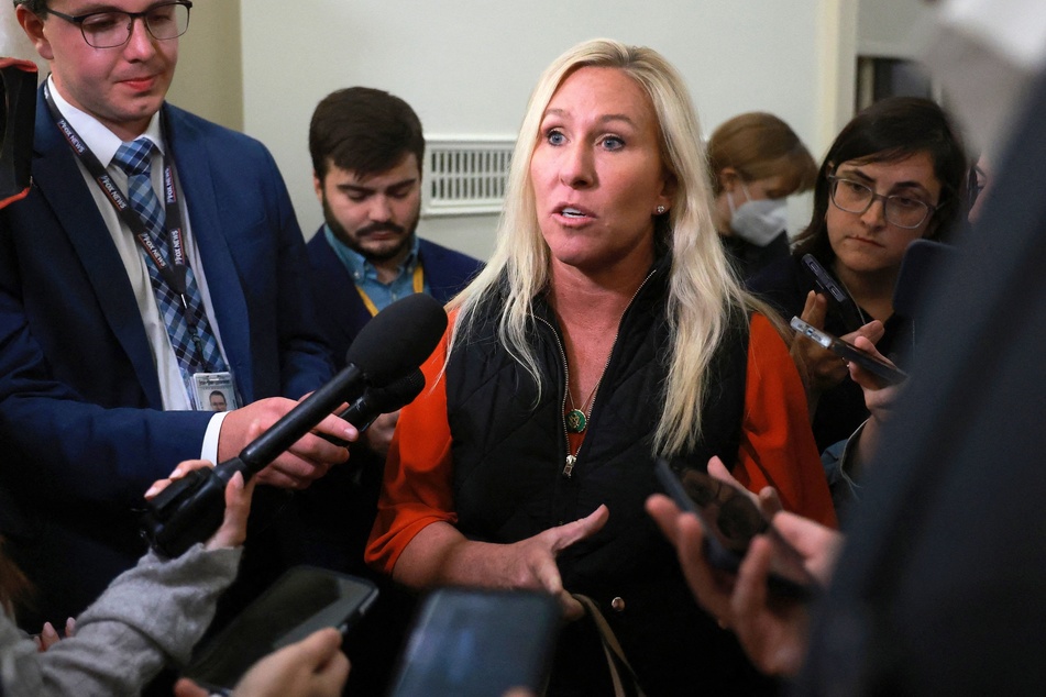 Representative Marjorie Taylor Greene canceled her resolution to impeach the Department of Homeland Security Secretary on Thursday.