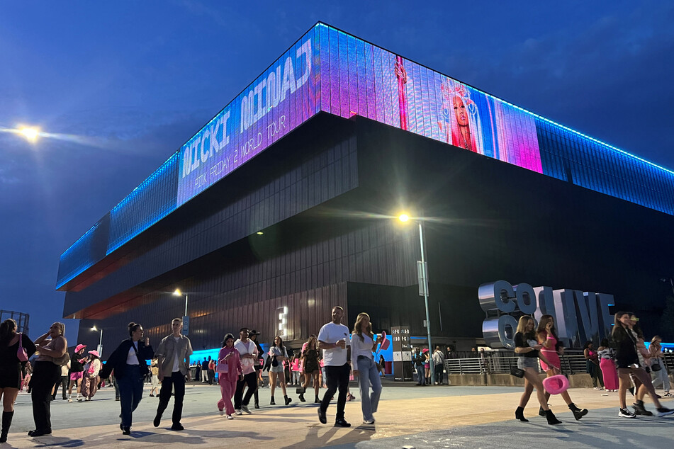 Fans leave the Manchester Co-op Live venue after the Nicki Minaj show was canceled.