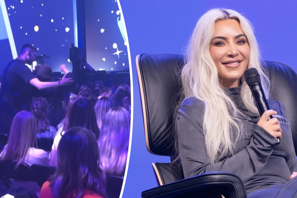 Kim Kardashian's appearance halted by pro-Palestinian protest