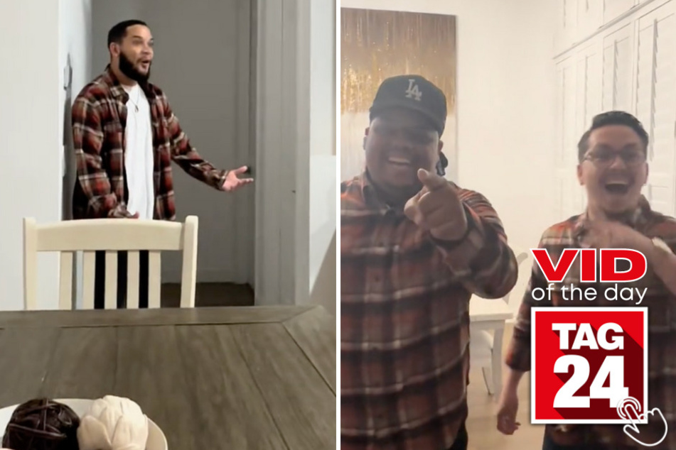 Today's Viral Video of the Day features a group of husbands that are just figuring out they've been pranked for Friendsgiving by their own wives!