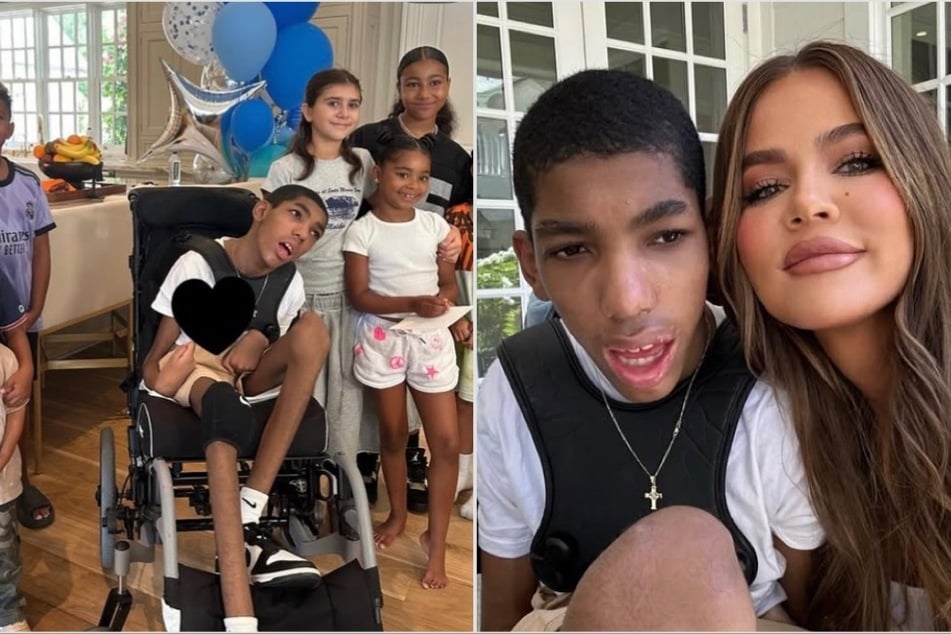Khloé Kardashian (r.) and the Kar-Jenners celebrated Amari Thompson's 18th birthday on The Kardashians.