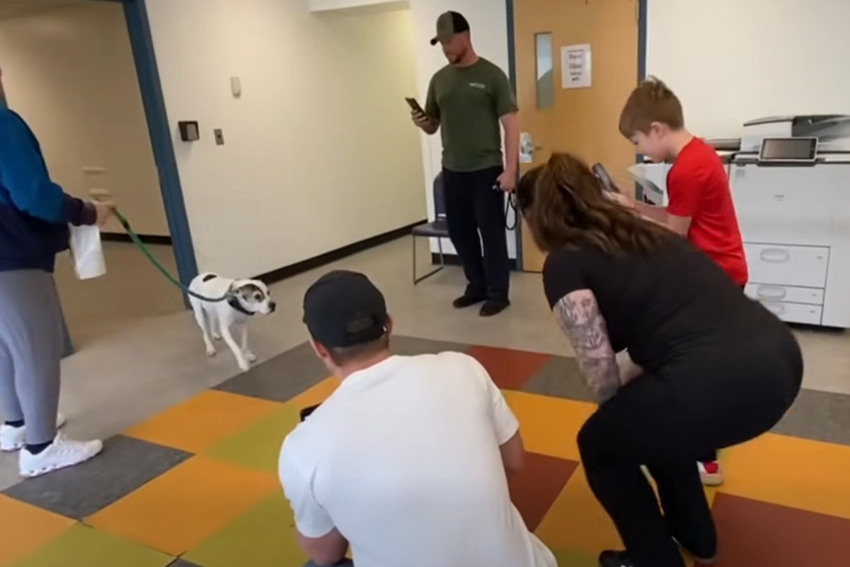 Forty's owners were ready to be reunited with their dog, and they thought the pooch would be thrilled to.