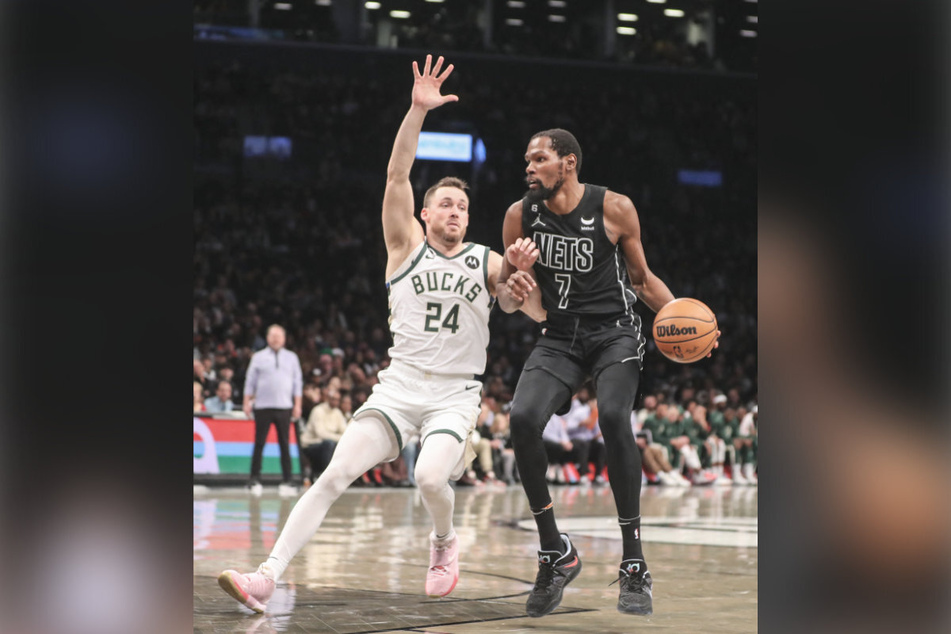 Kevin Durant top scored for the Brooklyn Nets with 24 points against the Milwaukee Bucks.