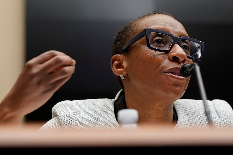 Harvard University President Claudine Gay testifies before a House Education and The Workforce Committee hearing titled "Holding Campus Leaders Accountable and Confronting Antisemitism" on Capitol Hill on December 5, 2023.