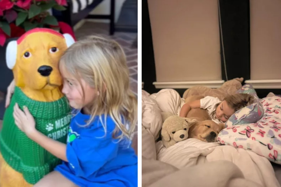 For years, all little Koko wanted was a Golden Retriever dog of her own!