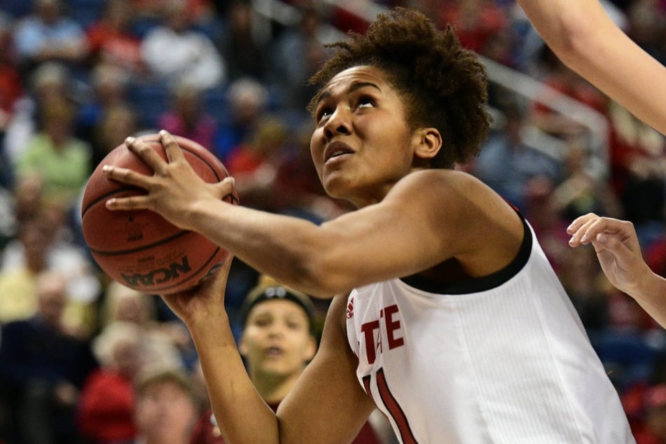 NC State center Camille Hobby scored 15 points and grabbed seven rebounds against Pitt on Friday night.