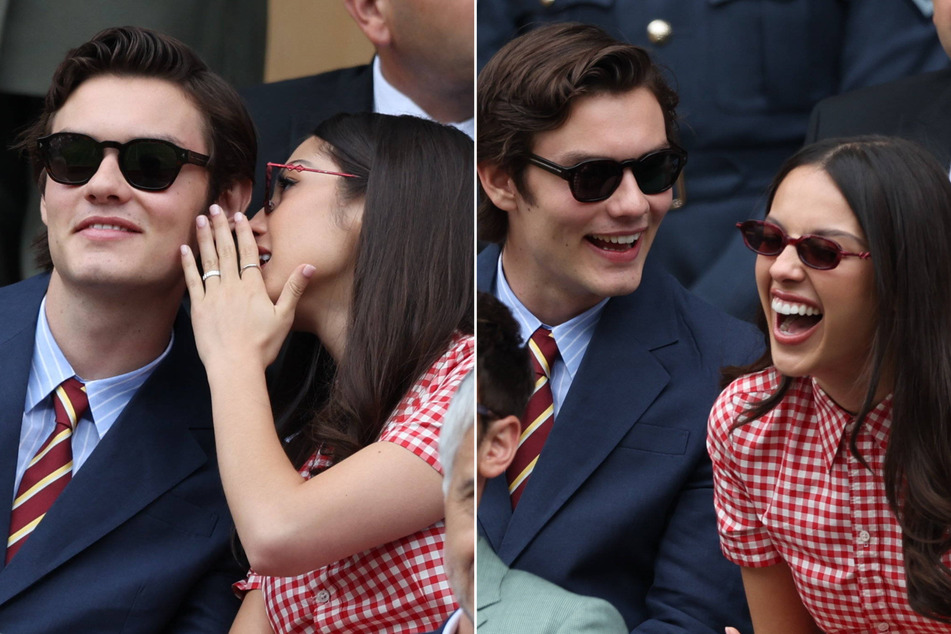 Louis Partridge (l.) opened up about his relationship with Olivia Rodrigo in a new interview.