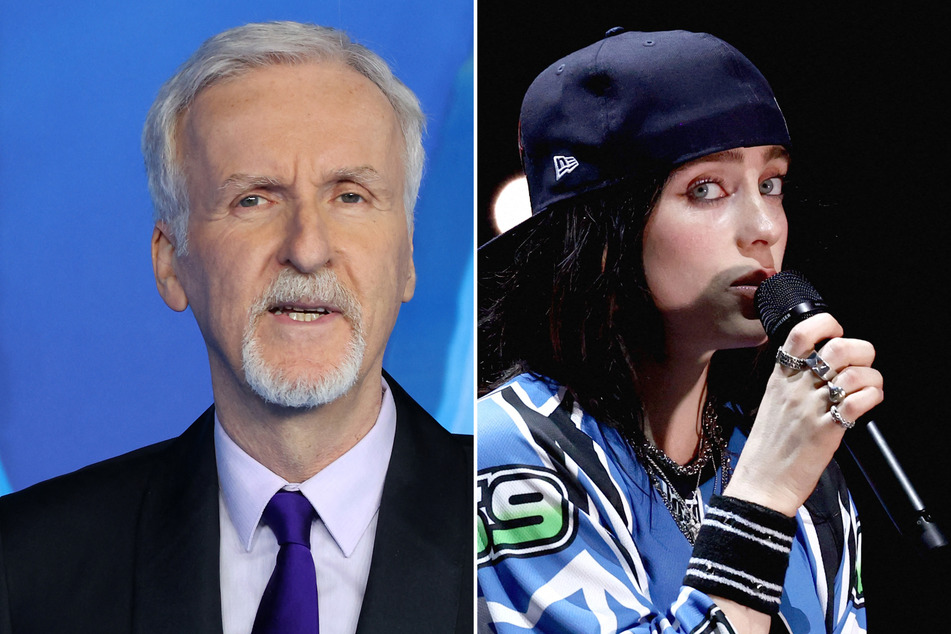 Billie Eilish (r.) has co-directed a concert movie of her Hit Me Hard and Soft tour with Titanic filmmaker James Cameron.